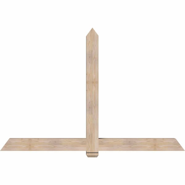 Ekena Millwork Eugene Smooth Timber Gable Bracket, Douglas Fir, 84"W x 56"H x 5 1/2"D x 5 1/2"F, 16/12 Pitch GBW084X56X0606EUG00SDF - main